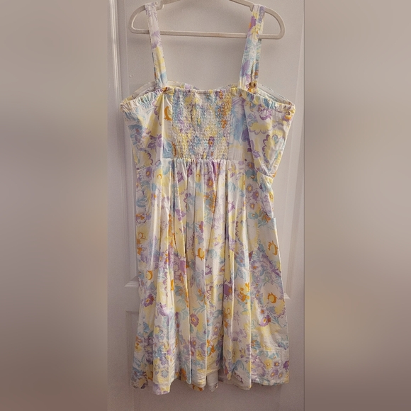 City Chic Pastel Floral Midi Dress in Light Blue and Yellow Accents - Picture 8 of 15